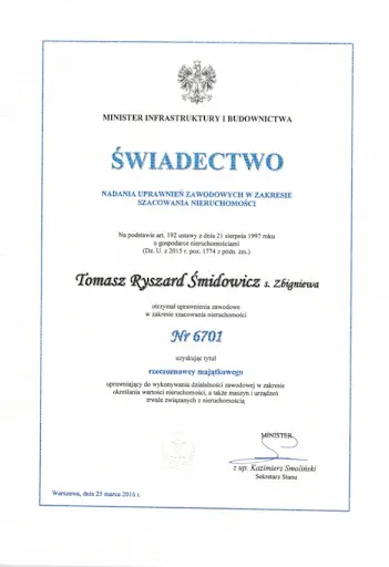 OPERAT.NET Tomasz Śmidowicz Rzeczoznawca Majątkowy - Wycena Nieruchomości